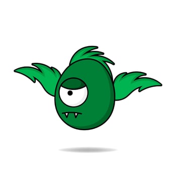 vector monster winged kawaii mascot design