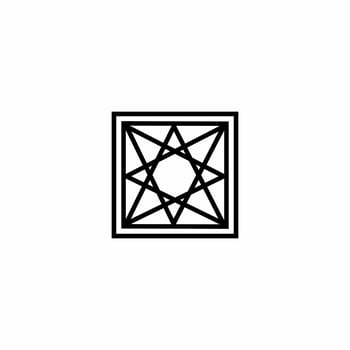Vector geometric frame in Art style. Square abstract element for design.