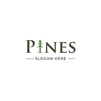 Tall Pine logo design template. Abstract tree icon Pine tree png