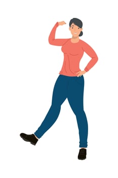 strong woman character vector