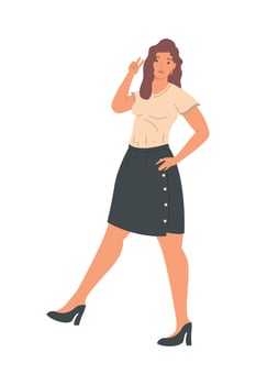 young woman posing vector