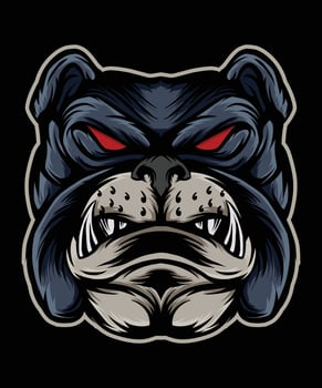 Bulldog Mascot Head Illustration vector