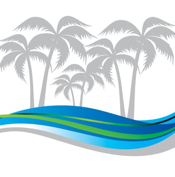 Palm icons.Vector illustration vector