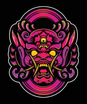 Oni Demon Mascot Illustration vector