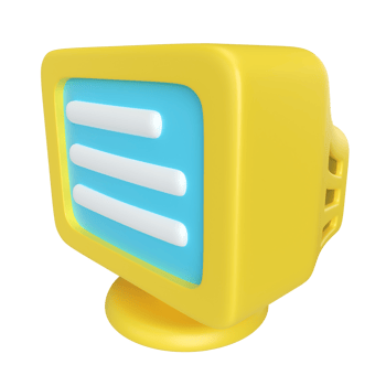 Crt Monitor 3D Illustration Icon png