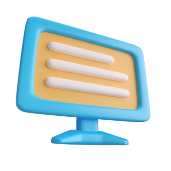Lcd Monitor 3D Illustration Icon png