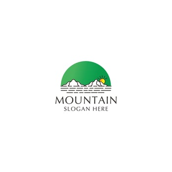 Mountain logo icon design vector