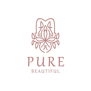 Pure beautiful logo icon vector image