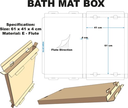 strong and nice bath mat box. This box can also be used for electronic boxes and others vector
