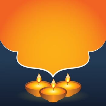 happy diwali festival background with realistic oil lamp. - Vector. vector