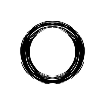 Zen Circle Icon Symbol. Zen Illustration for Logo, Art Frame, Art Illustration, Website or Graphic Design Element. Vector Illustration