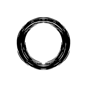 Zen Circle Icon Symbol. Zen Illustration for Logo, Art Frame, Art Illustration, Website or Graphic Design Element. Vector Illustration