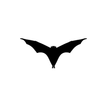Silhouette of the Flying Fox or Bat for Icon, Symbol, Pictogram, Logo, Website, or Graphic Design Element. Vector Illustration