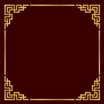 Chinese style border vector with gold color
