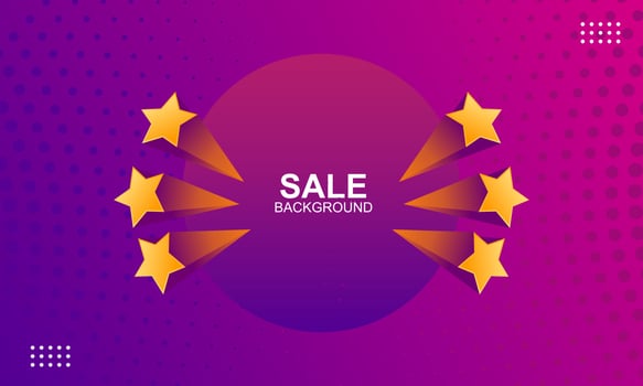 Mega sale banner template background with light stars vector