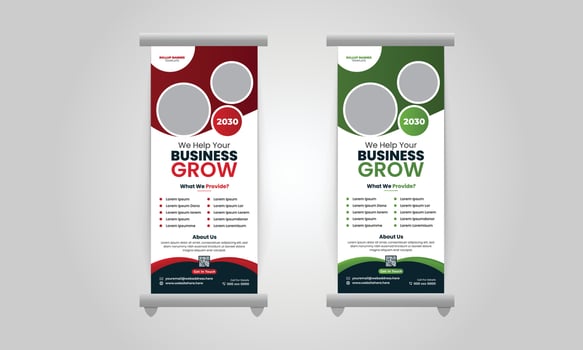 new modern abstract corporate business roll up banner, creative minimal x banner stand for commercial and Multipurpose Use. professional design Pull Up banner design template vector