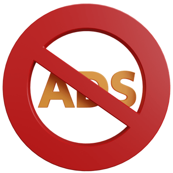 3d rendering ad blocked isolated png