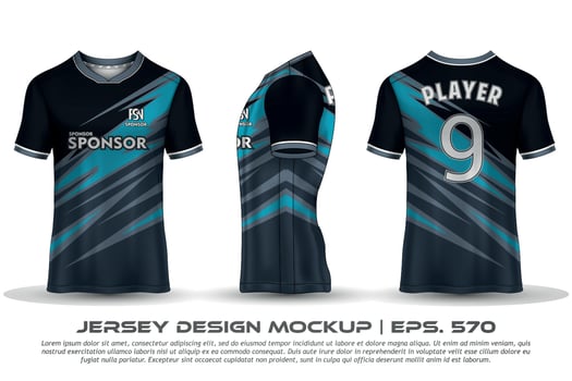 Jersey design sublimation t shirt Premium geometric pattern Incredible Vector collection for Soccer football racing cycling gaming motocross sports