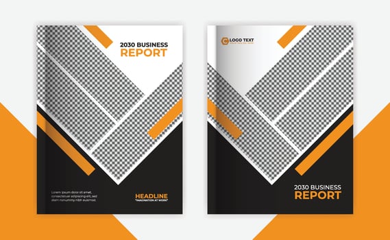 Modern annual report and book cover, business catalog design, layout design, Booklet, brochure, template, vector