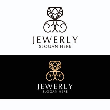 Jewerly logo design icon template vector