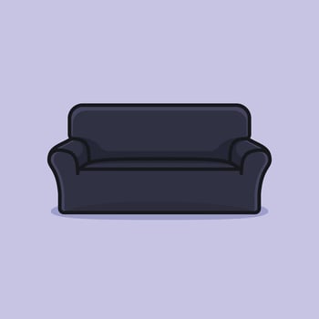 Sofa, armchair for living room vector icon illustration. Comfortable, Rest, Furniture, Sofa chair, Chair top, Davenport, Soft chair, Equipment.