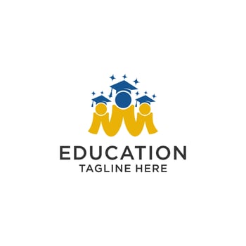 First education logo icon design vector