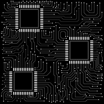 Electronic circuit board vector for technology and finance concept and education