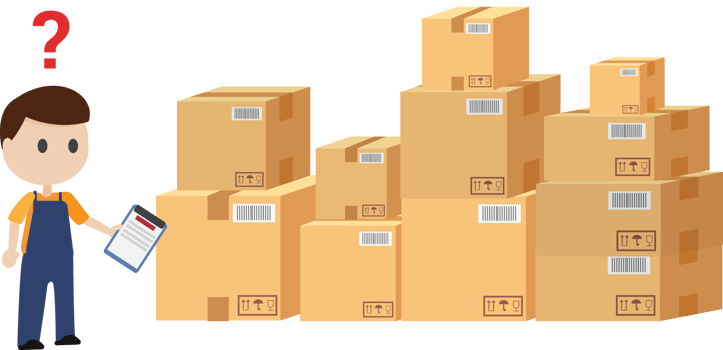 confused frustrated worker checking stock in warehouse inventory with copy space stock management control concept png