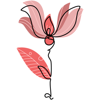 One Line Flower Drawing png