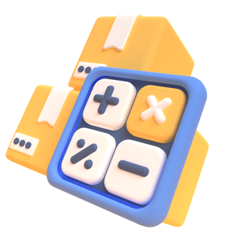 Calculate in 3d render for graphic asset web presentation or other png