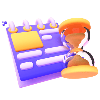 Calendar  in 3d render for graphic asset web presentation or other png