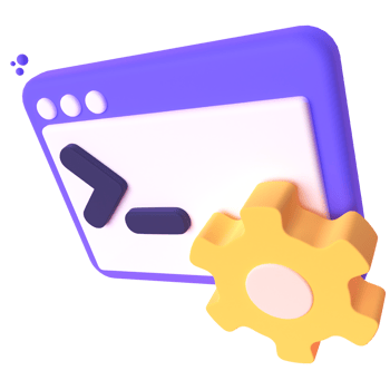 Command Line in 3d render for graphic asset web presentation or other png