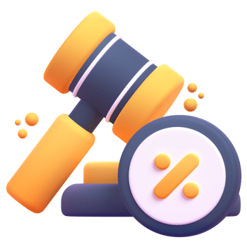Law in 3d render for graphic asset web presentation or other png