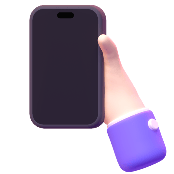 Device Phone in 3d render for graphic asset web presentation or other png