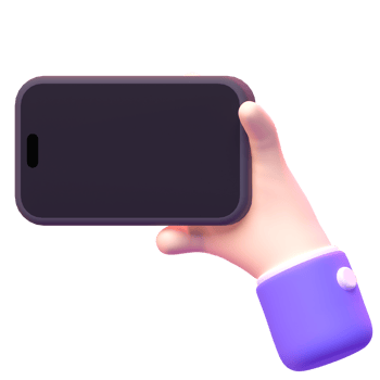Device Phone in 3d render for graphic asset web presentation or other png