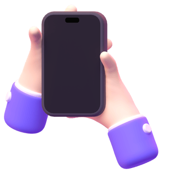 Device Phone in 3d render for graphic asset web presentation or other png