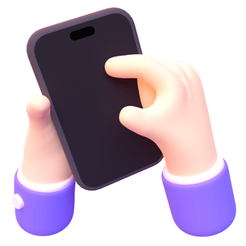 Device Phone in 3d render for graphic asset web presentation or other png