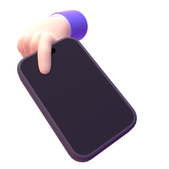 Device Phone in 3d render for graphic asset web presentation or other png
