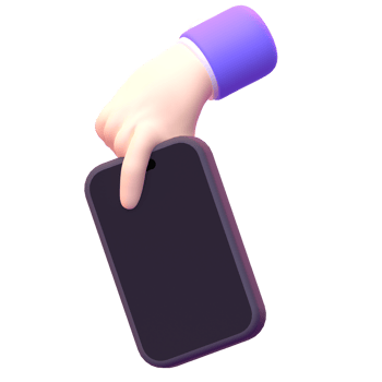 Device Phone in 3d render for graphic asset web presentation or other png