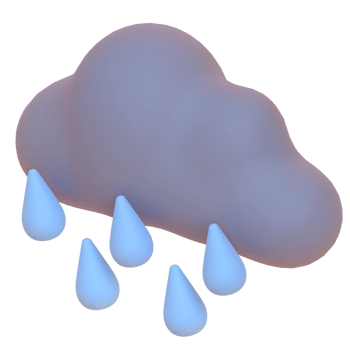 Rain in 3d render for graphic asset web presentation or other png