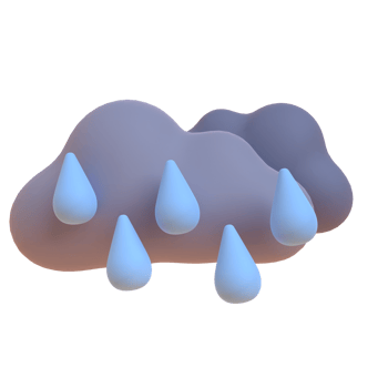 Rain in 3d render for graphic asset web presentation or other png