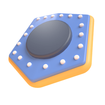 Shield in 3d render for graphic asset web presentation or other png