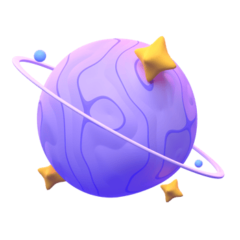 Uranus in 3d render for graphic asset web presentation or other png