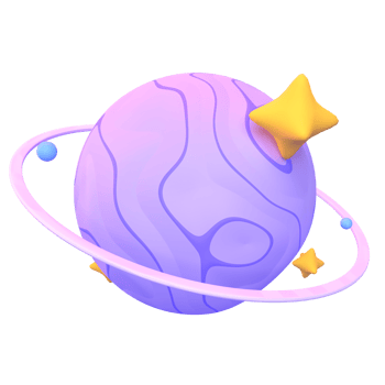 Uranus in 3d render for graphic asset web presentation or other png
