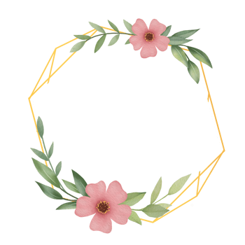 Watercolor leaves and flower bouquet wreath frame digital painting or watercolor floral frame png