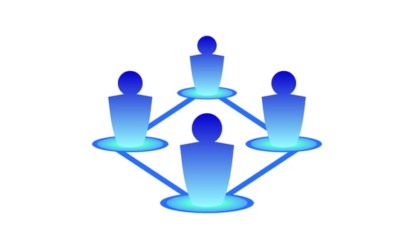 vector illustration of internet communication icon or people business connection symbol