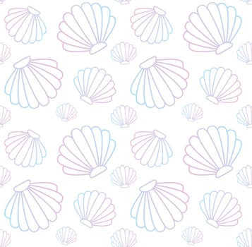 Vector seamless pattern of shell