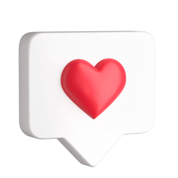 Heart Message 3D Illustration png