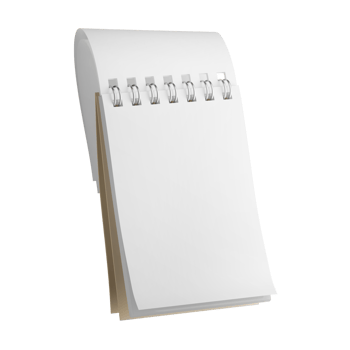 Blank Notepad 3D Illustration png