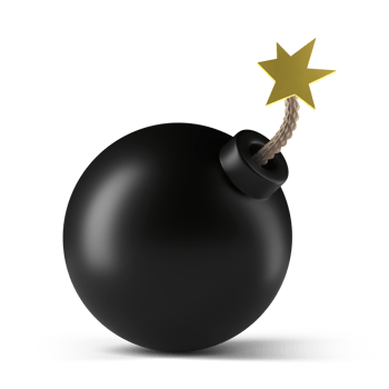 Bomb Exploding 3D Illustration png